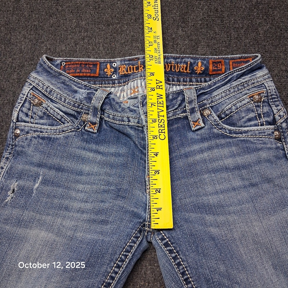 Rock Revival Jeans Womens Size 29 Stephanie Boot Embroidered Flap Pocket - Picture 10 of 13